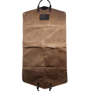 Wild Frontier Waxed Canvas Garment Bag Brown Leather Trim Travel Suit Cover 42in